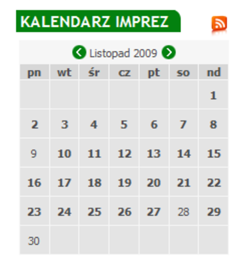 Olsztyn.eu - RSS dla kalendarza