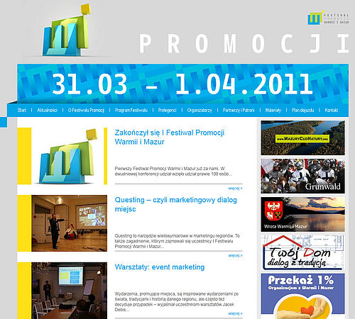 Web portal of Festival of Promotion in Warmia and Masuria