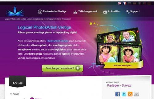 Site Web qui vous permet de créer vos propres albums photo