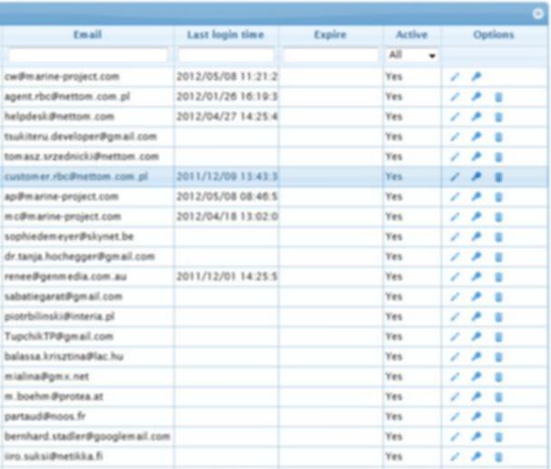 User system management for company management