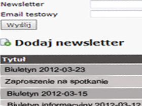 Moduł wysyłki newslettera