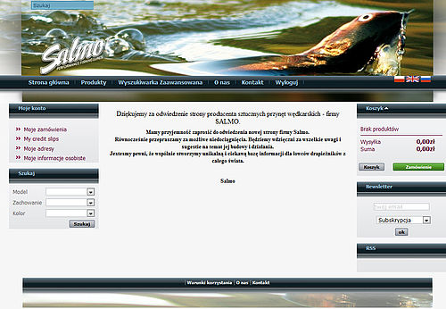 Online shop of producer of fishing bailts