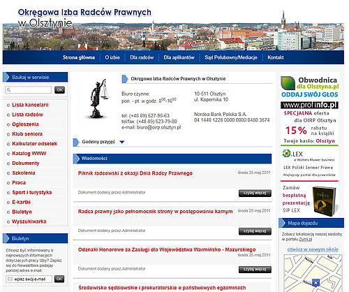 Web portal for District Chamber of Legal Advisers