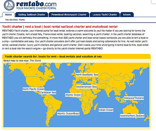 Data imported system for boat rental service