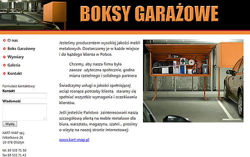 Modyfikacje serwisu oferującego sprzedaż boksów garażowych