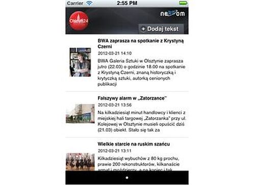 Aplikacja iPhone/iPad dla portalu Olsztyn24