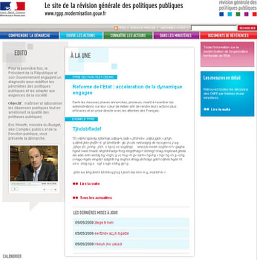 CMS system for french government agency