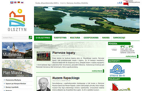 Website of Olsztyn City Hall