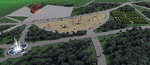 3D presentation of park in Morąg