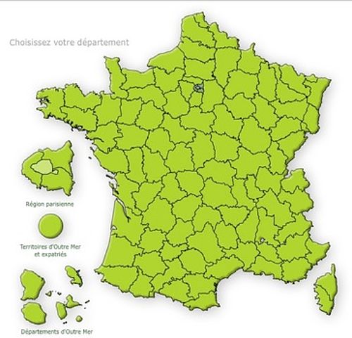 Creation map dynamic map of france 