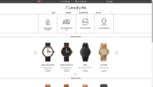 Modifications of the French online store TimeByMe.com